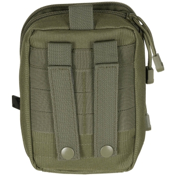 Pochette EDC MOLLE MFH — vue 3/4 avant, verte