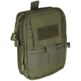 Pochette EDC MOLLE MFH — vue 3/4 avant, verte