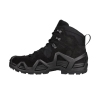 lowa zephyr mk2 gtx mid noire, profil gauche, boucle tirette et contrefort talon