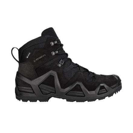 lowa zephyr mk2 gtx mid coyote op, profil droit, tige mid-cut cuir velours cordura, châssis monowrap visible