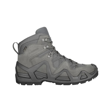 lowa zephyr mk2 gtx mid gris wolf, profil droit, tige mid-cut cuir velours cordura, châssis monowrap visible