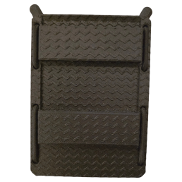 porte-chargeur FLEX-RS, face avant, surface chevron pour grip, logement chargeur ouvert.