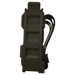 porte-chargeur FLEX-RS, profil gauche, épaisseur et boucle de réglage de rétention visibles.