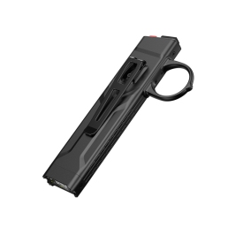 klarus x1k, vue arrière, clip ceinture robuste et anneau tactique latéral