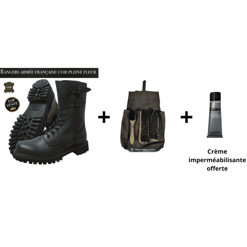Pack Rangers OPEX cuir + kit entretien rangers (brosses + crème KUIRAL)