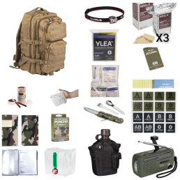 Kit d’urgence 72 h Équipé — Sac d’évacuation 1 personne (35L)