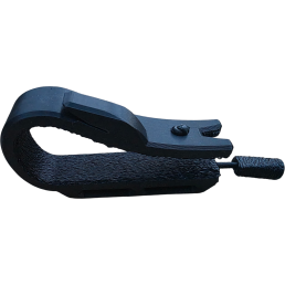 clip anti-perte FLEXCLIP noir avec sangle souple, vue 3/4, retenue pour accessoires légers