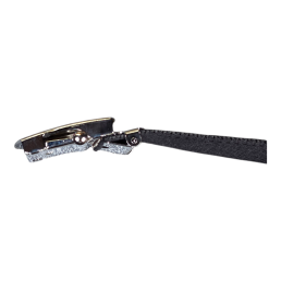 Ceinture US toile coton Boucle argentée noir boucle vue de profil