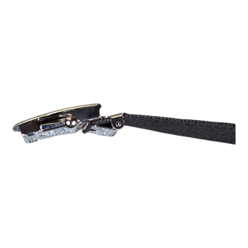 Ceinture US toile coton Boucle argentée noir boucle vue de profil
