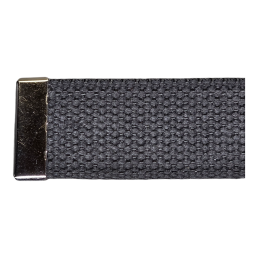 Ceinture US toile coton Boucle argentée noir détail
