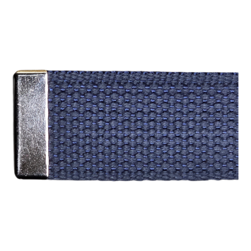 Ceinture US toile coton Boucle argentée bleu détail