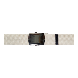 Ceinture US toile coton Boucle argentée sable boucle de face fermée
