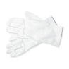 gants blancs de cérémonie en nylon DMB, paire de gants d’uniforme, vue produit
