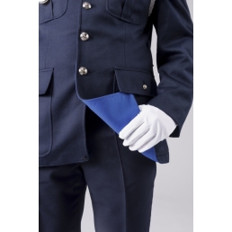 gants blancs de cérémonie DMB portés, usage défilé et cérémonie, tenue d’uniforme