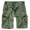 short cargo BDU Brandit ripstop vert olive, vue de face, braguette à boutons et pattes de réglage taille