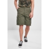 short treillis homme Brandit BDU ripstop vert olive, porté vue de face, coupe au genou et poches cargo latérales
