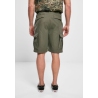 short cargo homme Brandit BDU ripstop vert olive, porté vue de dos, poches arrière à rabat et poches cargo