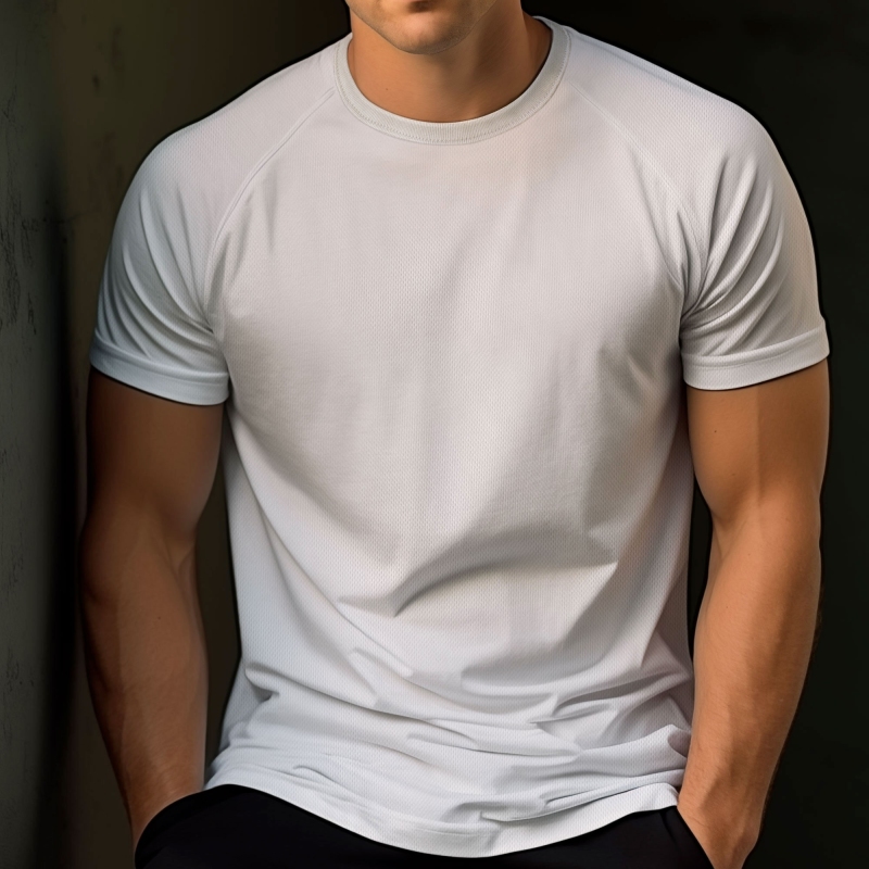 T-shirt Félin manches courtes Raglan Blanc