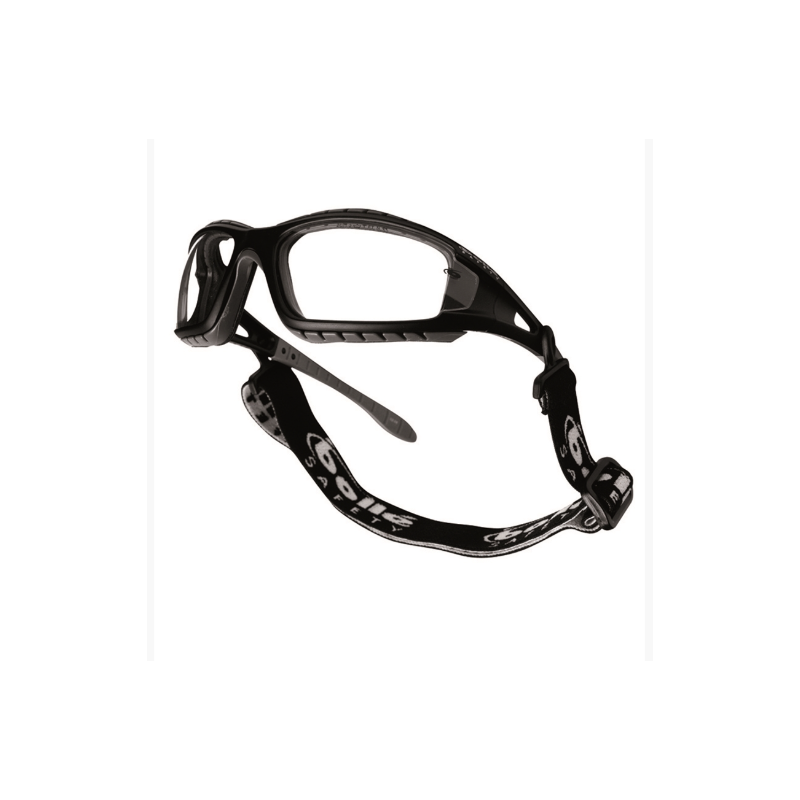 Lunettes de protection Bollé Tracker II de face avec le bandeau
