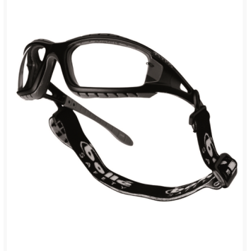 Lunettes de protection Bollé Tracker II de face avec le bandeau
