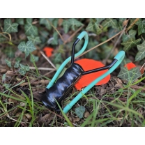 Lance-pierre MFH Fun Noir/Vert — Cadre métal & panier cuir