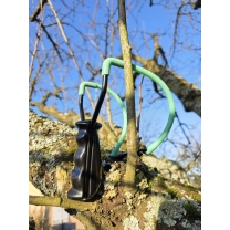 Lance-pierre MFH Fun Noir/Vert — Cadre métal & panier cuir