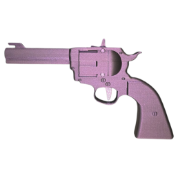 Pistolet lance élastiques revolver Rubber Peacemaker Violet profil Gauche