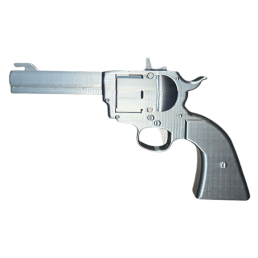 Pistolet lance élastiques revolver Rubber Peacemaker Gris Foncé profil gauche