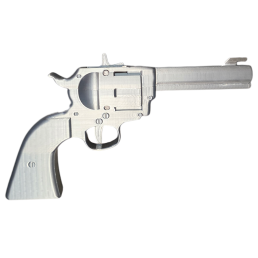 Pistolet lance élastiques revolver Rubber Peacemaker Gris Clair profil droit