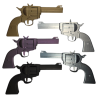 Pistolets lance élastiques revolver Rubber Peacemaker différentes couleurs