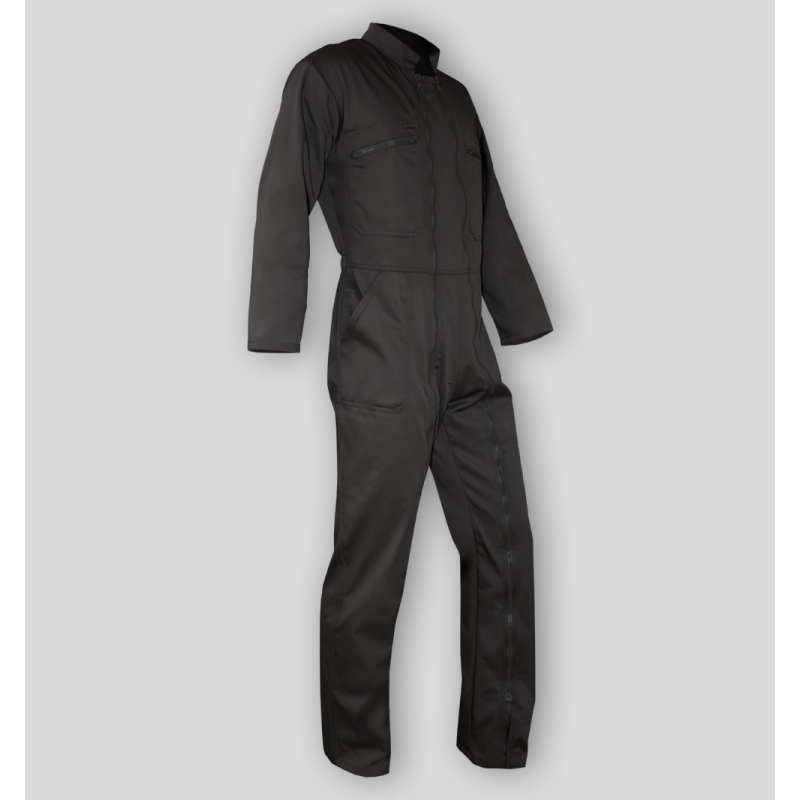 Combinaison de travail HADES Noir 2 Zips vue de face