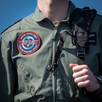 Écusson rond brodé TOP GUN thermocollant - DAN MILITARY