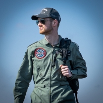 Écusson rond brodé TOP GUN Thermocollant