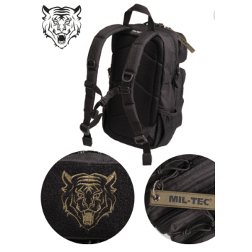 Sac à dos Enfant US Assault 14L MIL-TEC noir vue de dos