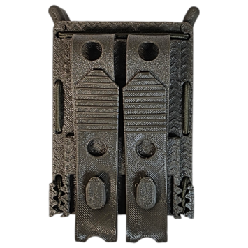 porte-chargeur FLEX-RS vert de dos, nervures latérales et passage de sangle MOLLE.