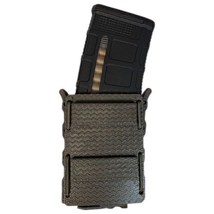 porte-chargeur FLEX-RS sur sangle MOLLE, chargeur AR15/M4 5,56 droit polymère inséré.