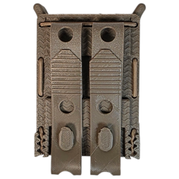 porte-chargeur FLEX-RS coyote marron de dos, nervures latérales et passage de sangle MOLLE.