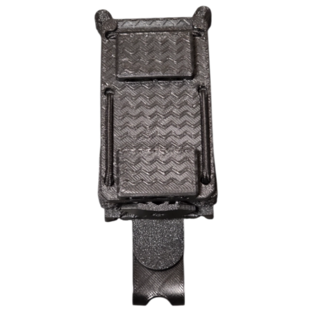 porte-chargeur pistolet 9mm molle vert, vue de profil, maintien du chargeur
