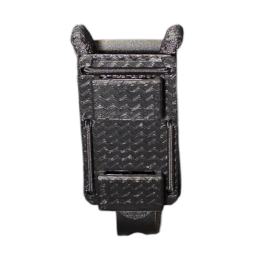 porte-chargeur pistolet 9mm molle vert, vue de profil, maintien du chargeur