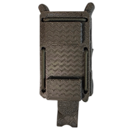 porte-chargeur 9mm molle flex ps vert, vue arrière, passants molle de fixation