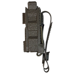 pochette chargeur 9mm molle flex vert, vue de profil droit, détails