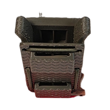 porte-chargeur 9mm open top, détail rétention interne, insertion rapide