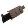 porte-chargeur 9mm molle flex ps coyote marron, vue de face, pochette simple porte chargeur pistolet