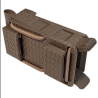 porte-chargeur 9mm molle coyote marron, vue de profil, pochette fine maintien chargeur