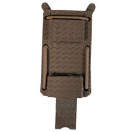 porte-chargeur 9mm molle flex ps, coyote marron vue arrière, passants molle pals pour gilet tactique