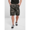 short treillis homme Brandit BDU ripstop dark camo, porté vue de face, coupe au genou et poches cargo latérales