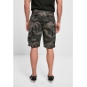 short cargo homme Brandit BDU ripstop dark camo, porté vue de dos, poches arrière à rabat et poches cargo