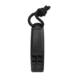 Sifflet tactique MIL-TEC MOLLE pour signalisation d’urgence noir