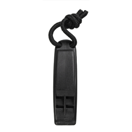 Sifflet tactique MIL-TEC MOLLE compact en polymère noir