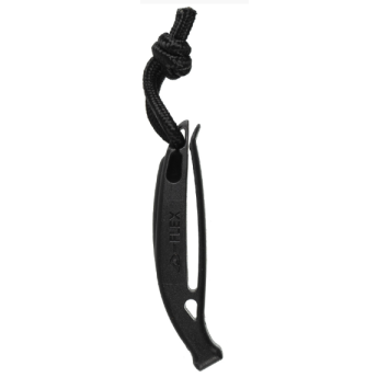 Sifflet tactique MIL-TEC noir Clip de fixation pour passant MOLLE/PALS ou ceinturon